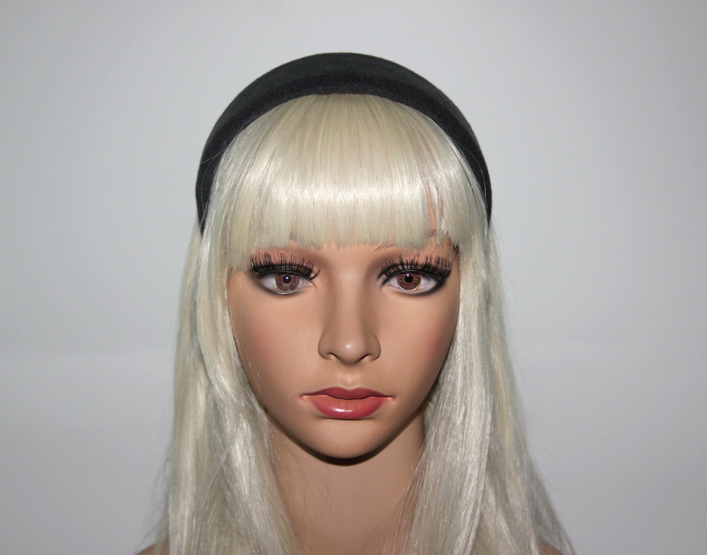 Charcoal Gray felted headband Warm head scarf Handmade head corver Preppy head accessory, plastic free