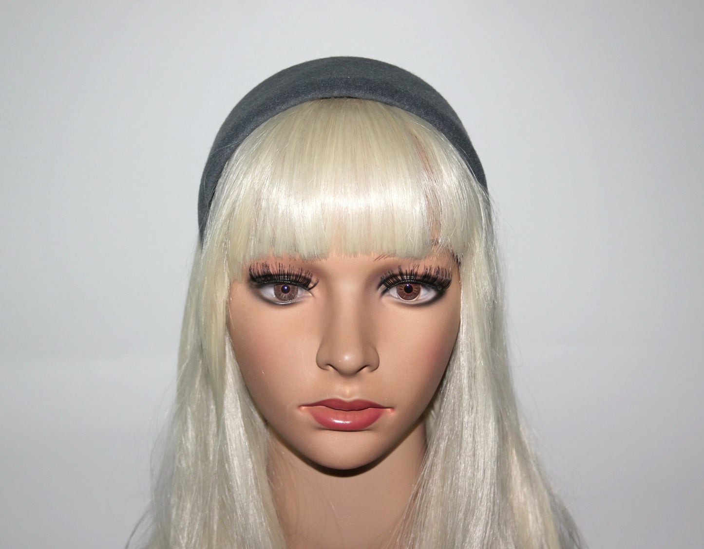 Gray felted headband Warm head scarf Handmade head corver Preppy head accessory, plastic free