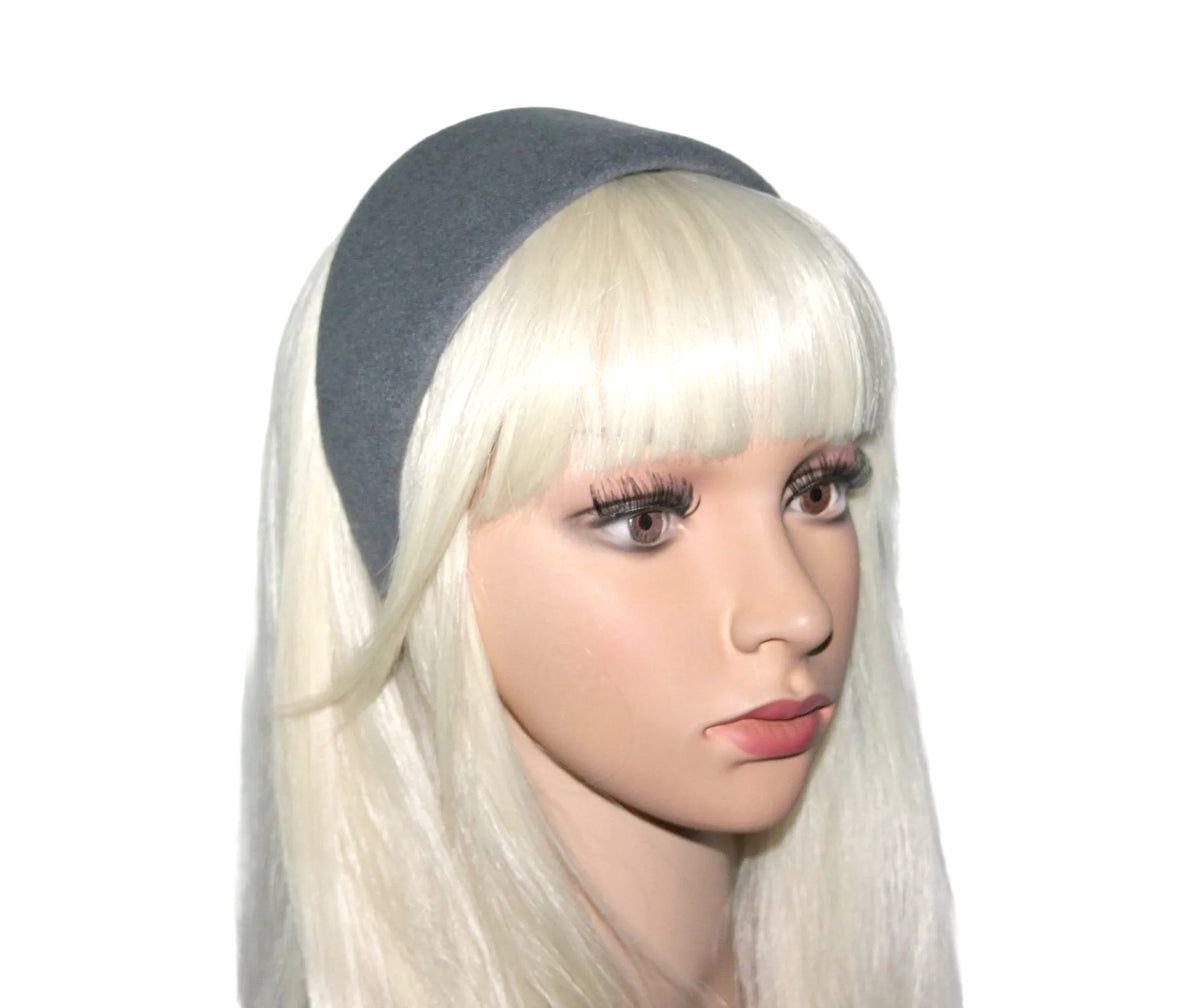 Gray felted headband Warm head scarf Handmade head corver Preppy head accessory, plastic free