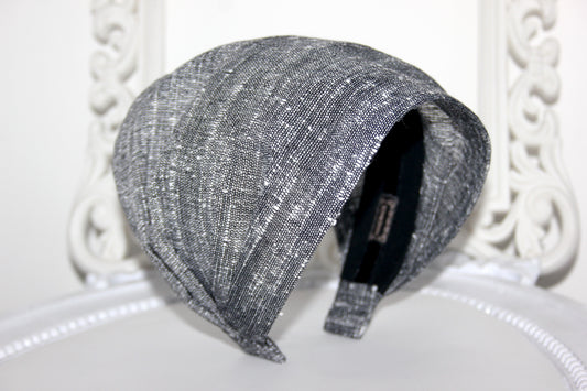 Retro headband bandana Black & White Handloom hippie head scarf