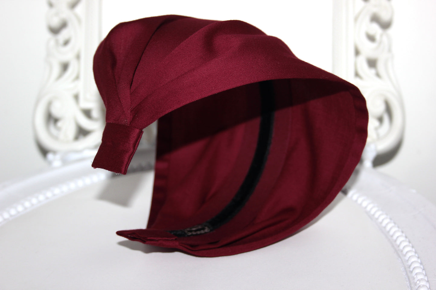 Dark Red headband scarf Cotton satin bandana