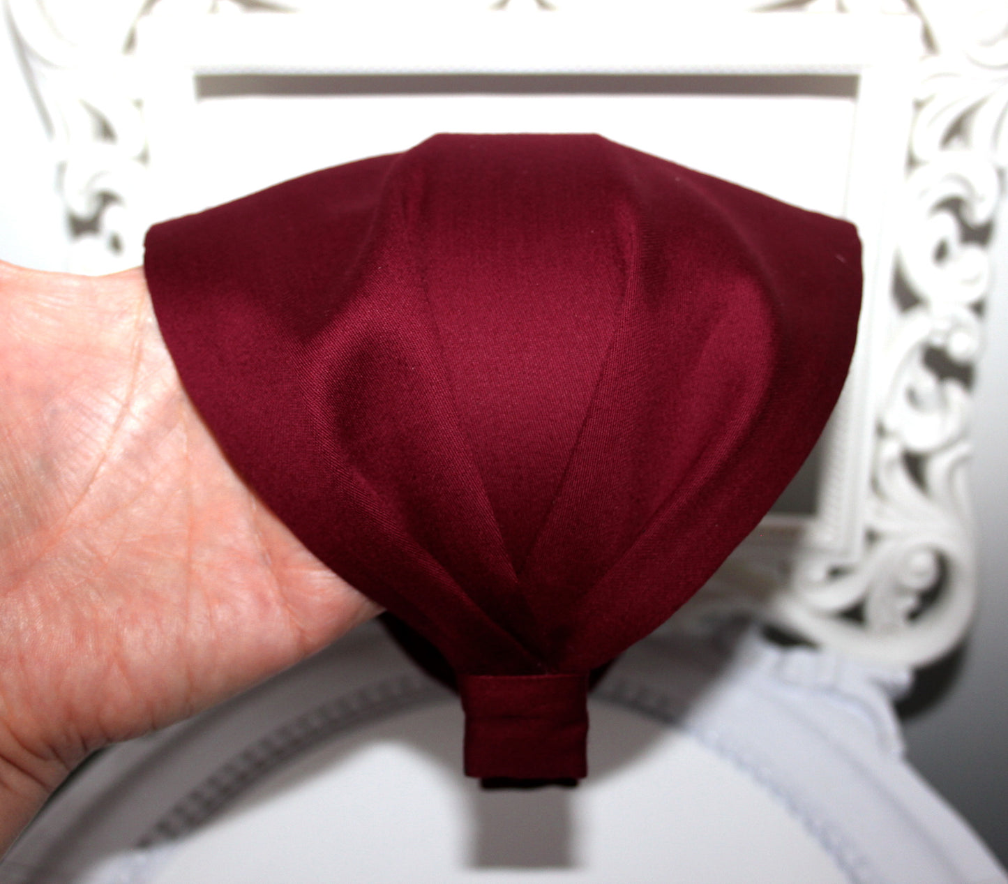 Dark Red headband scarf Cotton satin bandana