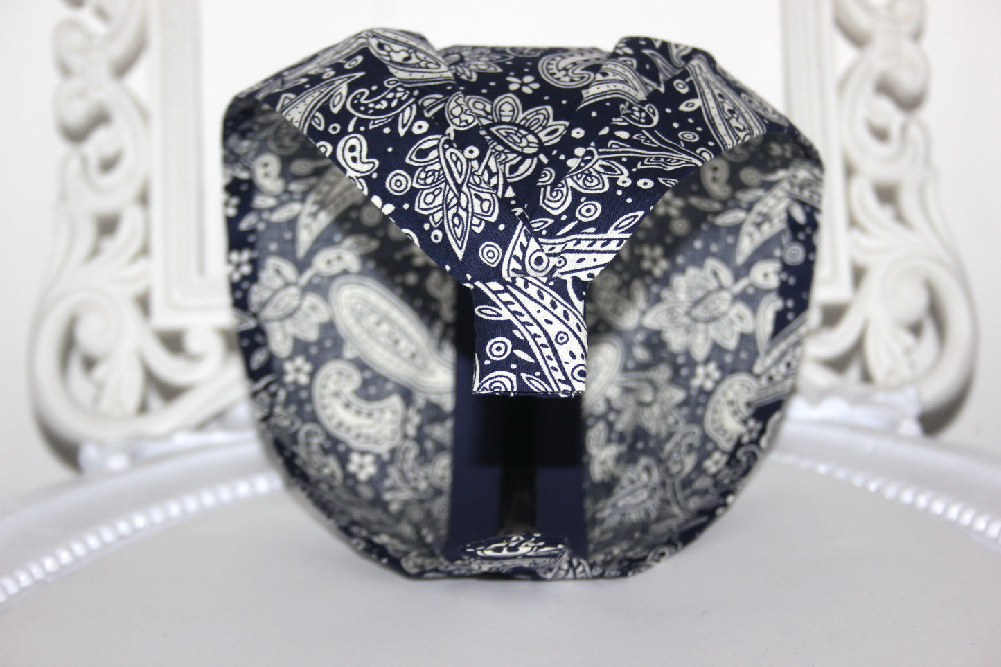Bandana Headband Dark Blue Boho paisley print hairband scarf