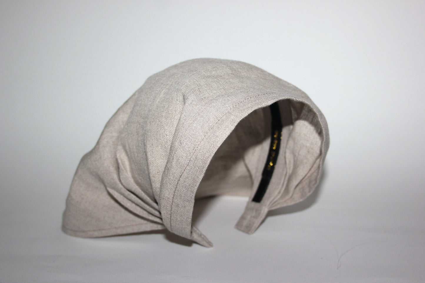 Natural linen kerchief Undyed triangle bandana headband Hippie hairband