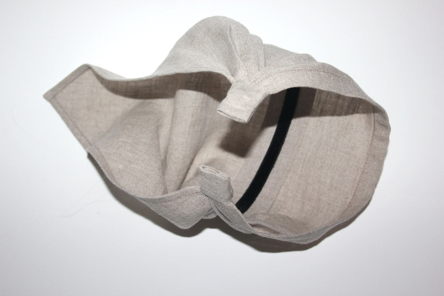 Natural linen kerchief Undyed triangle bandana headband Hippie hairband