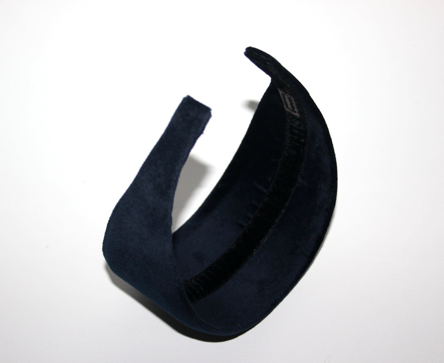 Dark Blue cotton velvet headband for women, from narrow to extra wide hairband, plastic free
