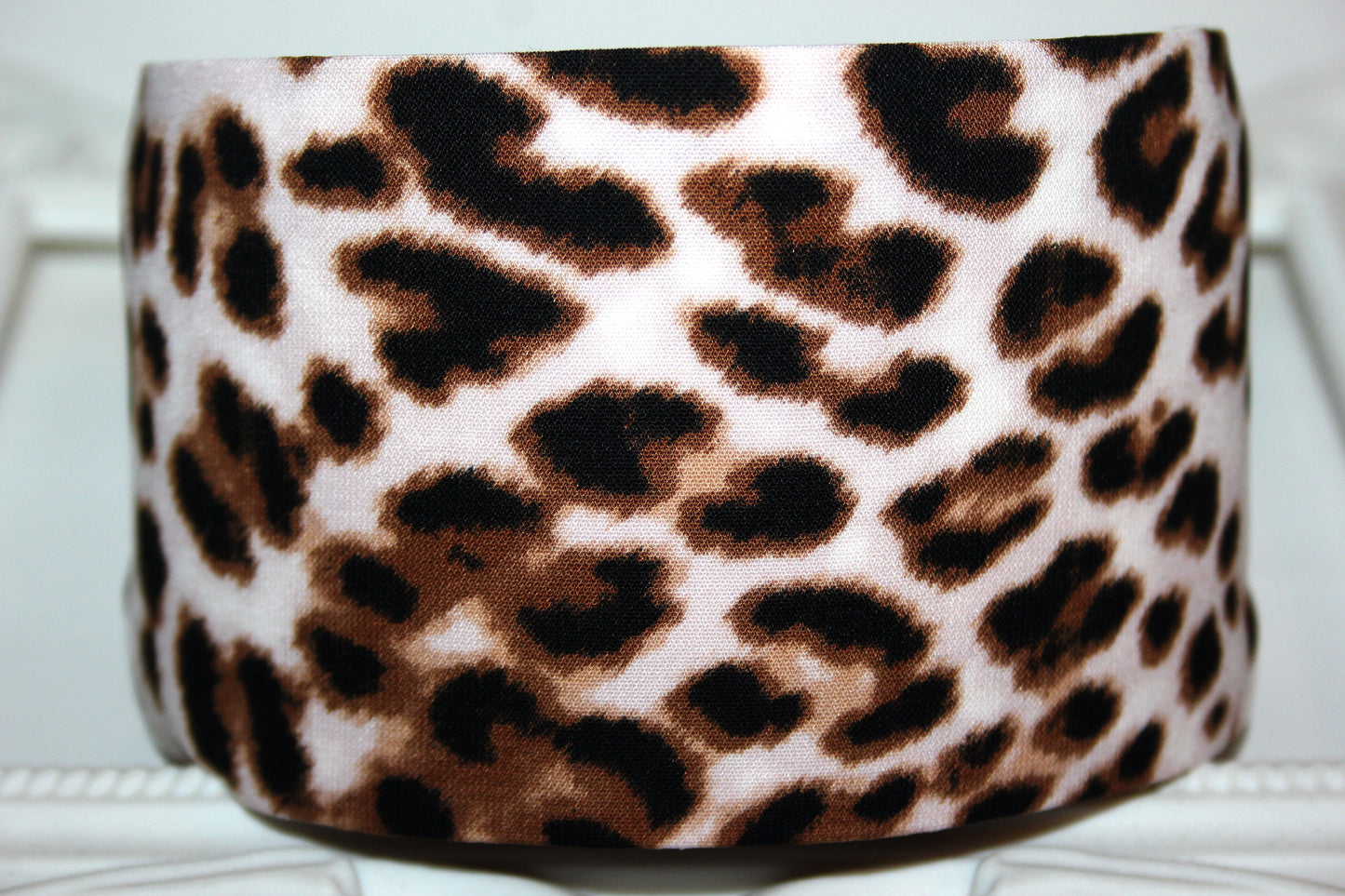 Animal print headband Ivory,Brown & Black wide fabric hairband Comfy head covering