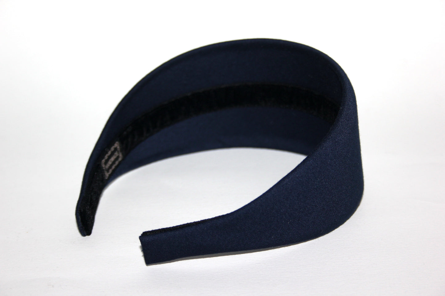 Dark Blue fabric headband Wide head cover for women Waldorf style, plastic free