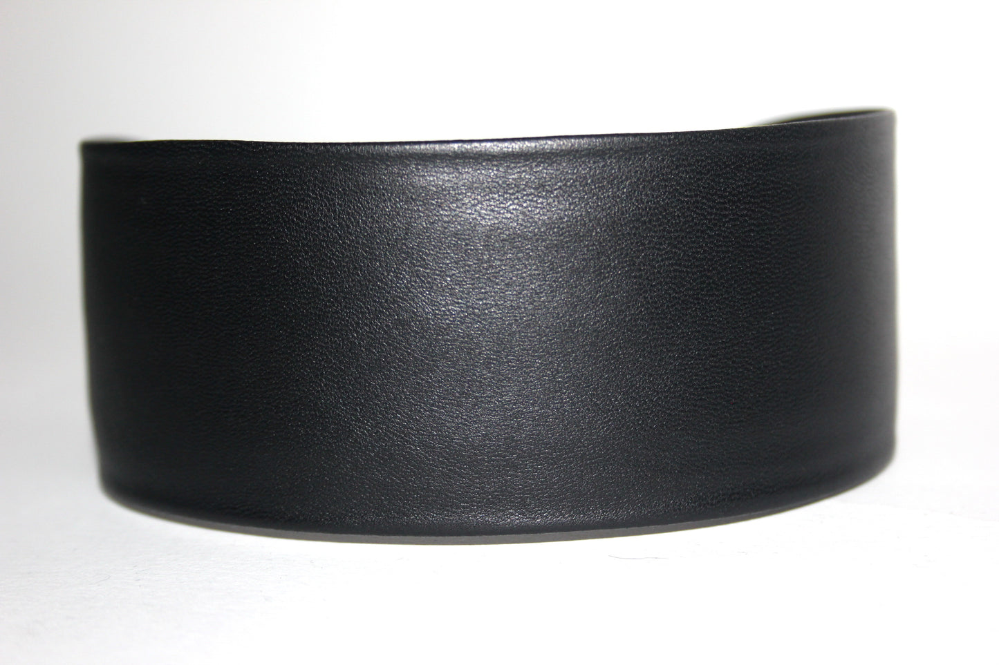 Genuine Black flat headband Italian soft lambskin leather hairband for women, unique design, plastic free