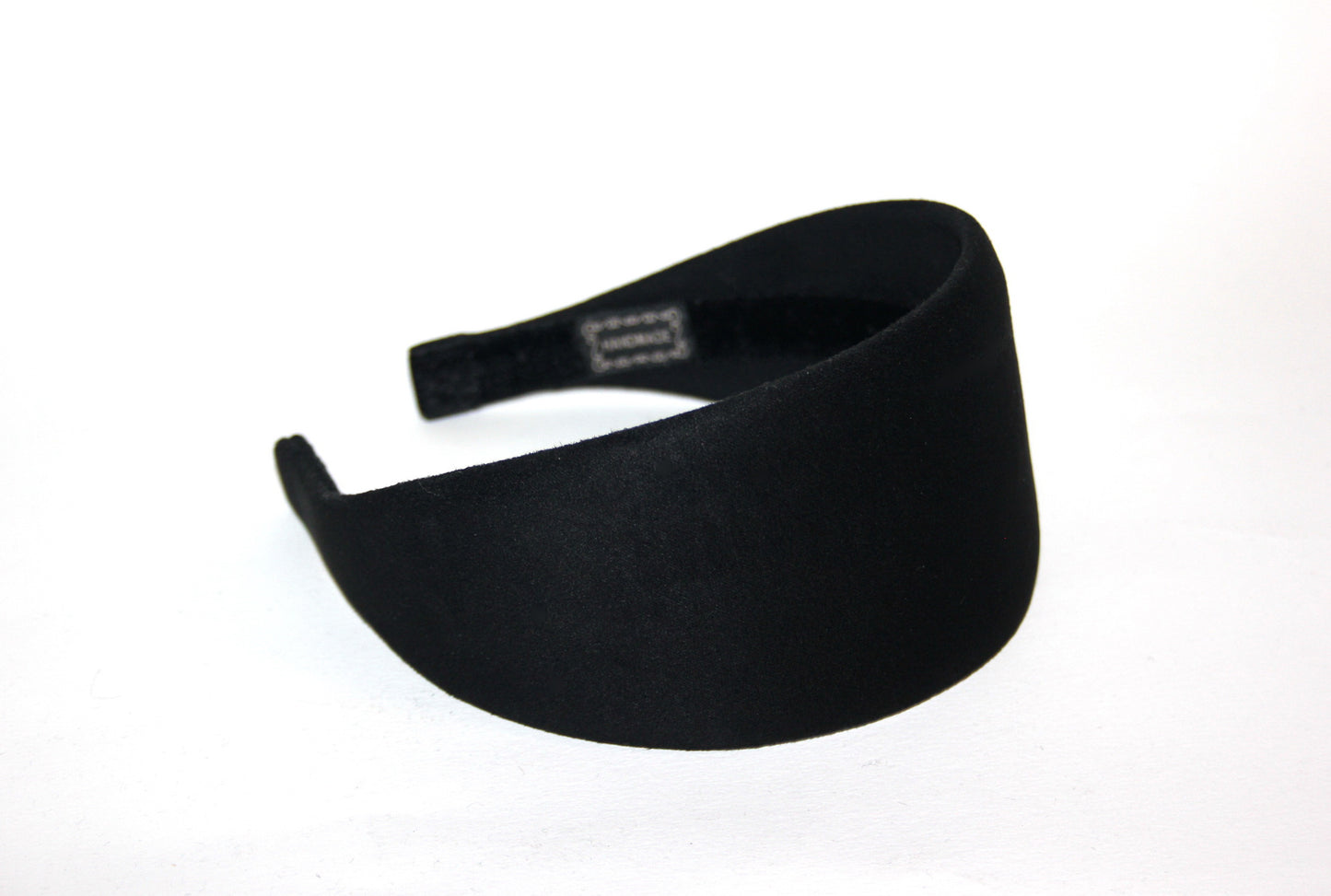 Faux Suede headband Classic Black hairband scarf, plastic free