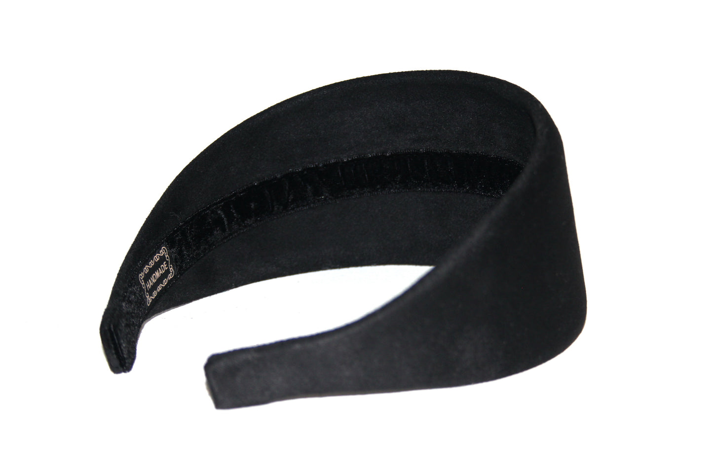 Faux Suede headband Classic Black hairband scarf, plastic free