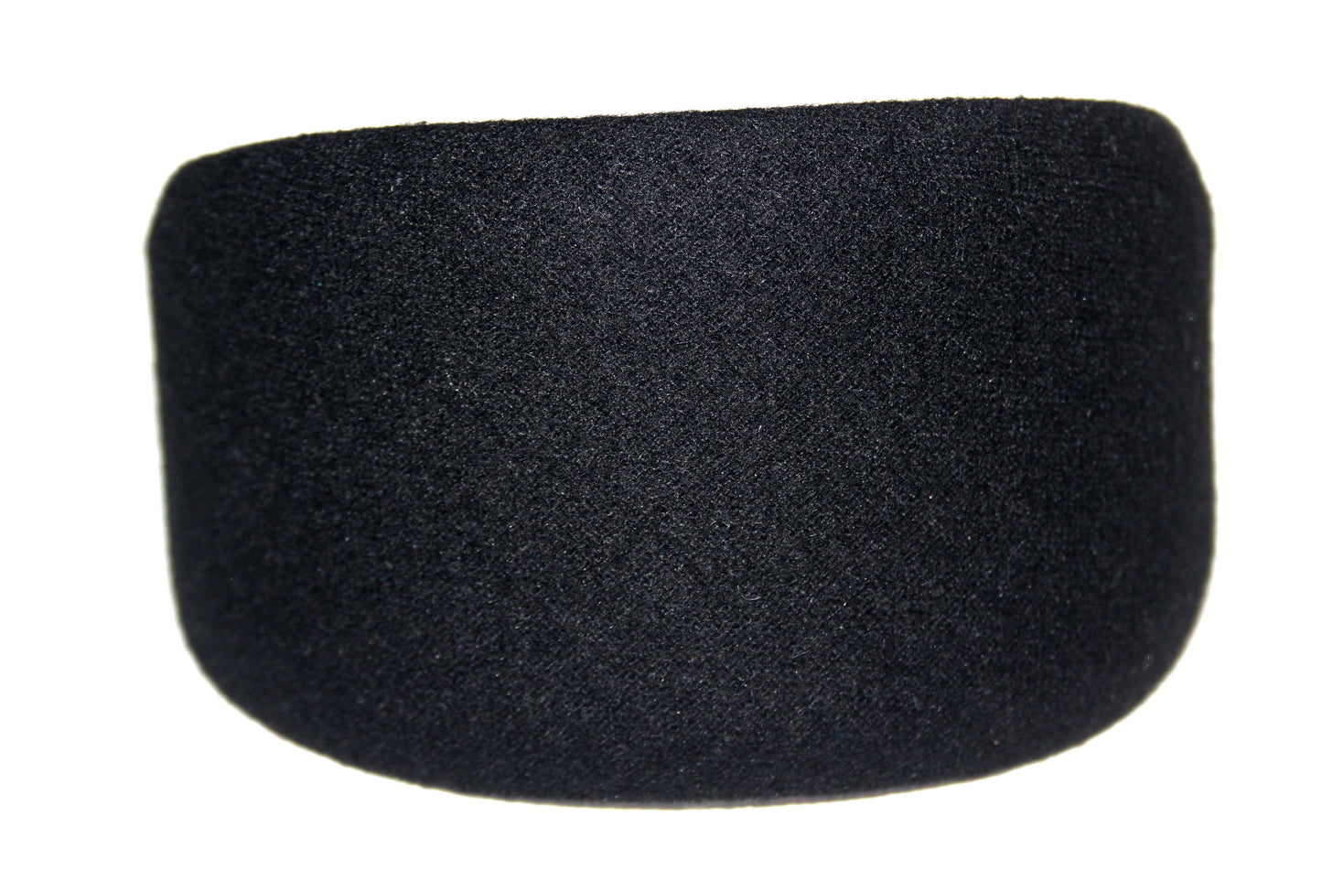 Wool flannel headband Black warm head scarf Extra wide head cover, plastic free