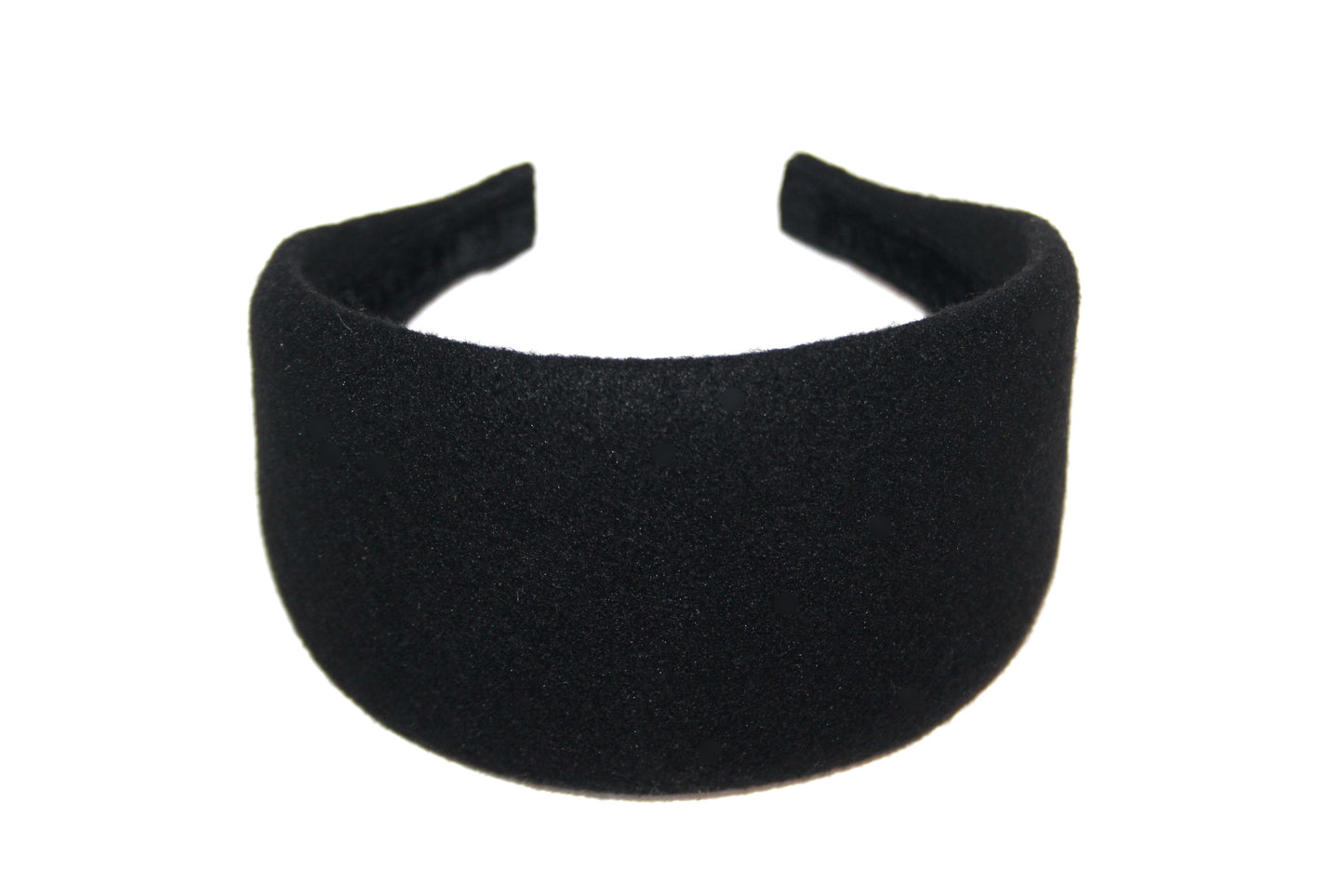 Wool headband Black warm head scarf Extra wide head cover, plastic free