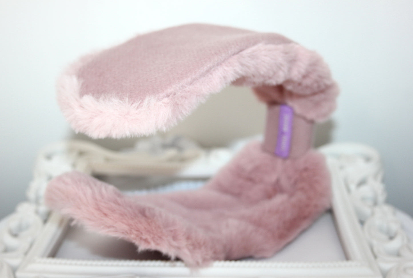 Pale Pink earmuffs women faux fur earmuffs ear warmer headband turban