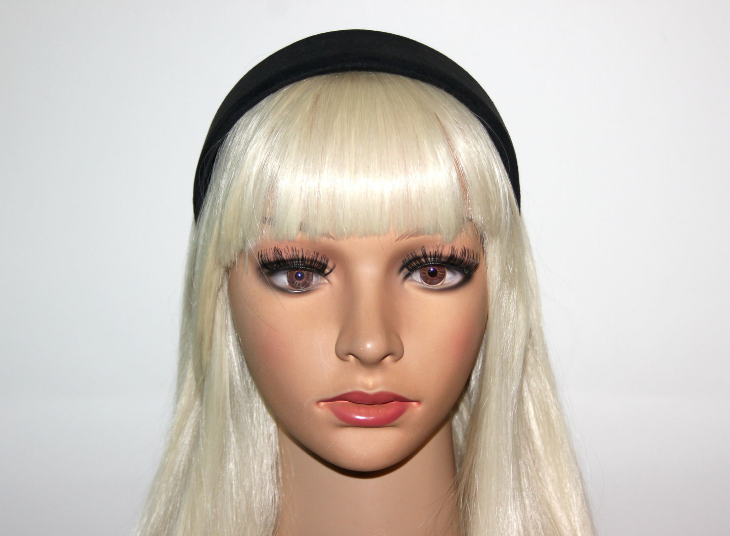 Faux Suede headband Classic Black hairband scarf, plastic free