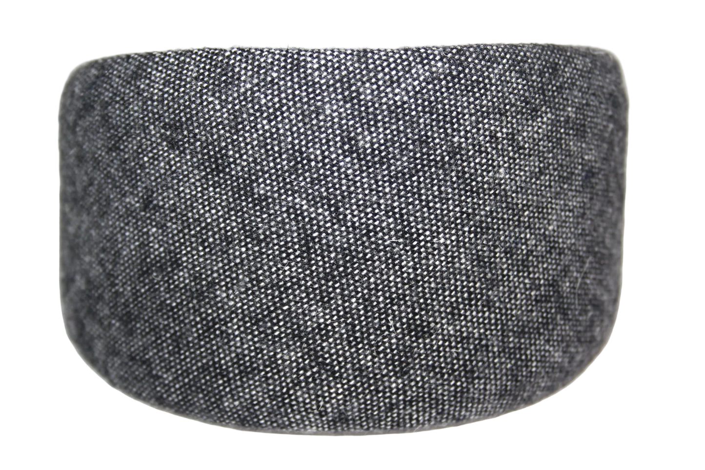 Woman headband Salt & Pepper wide wool hairband, plastic free