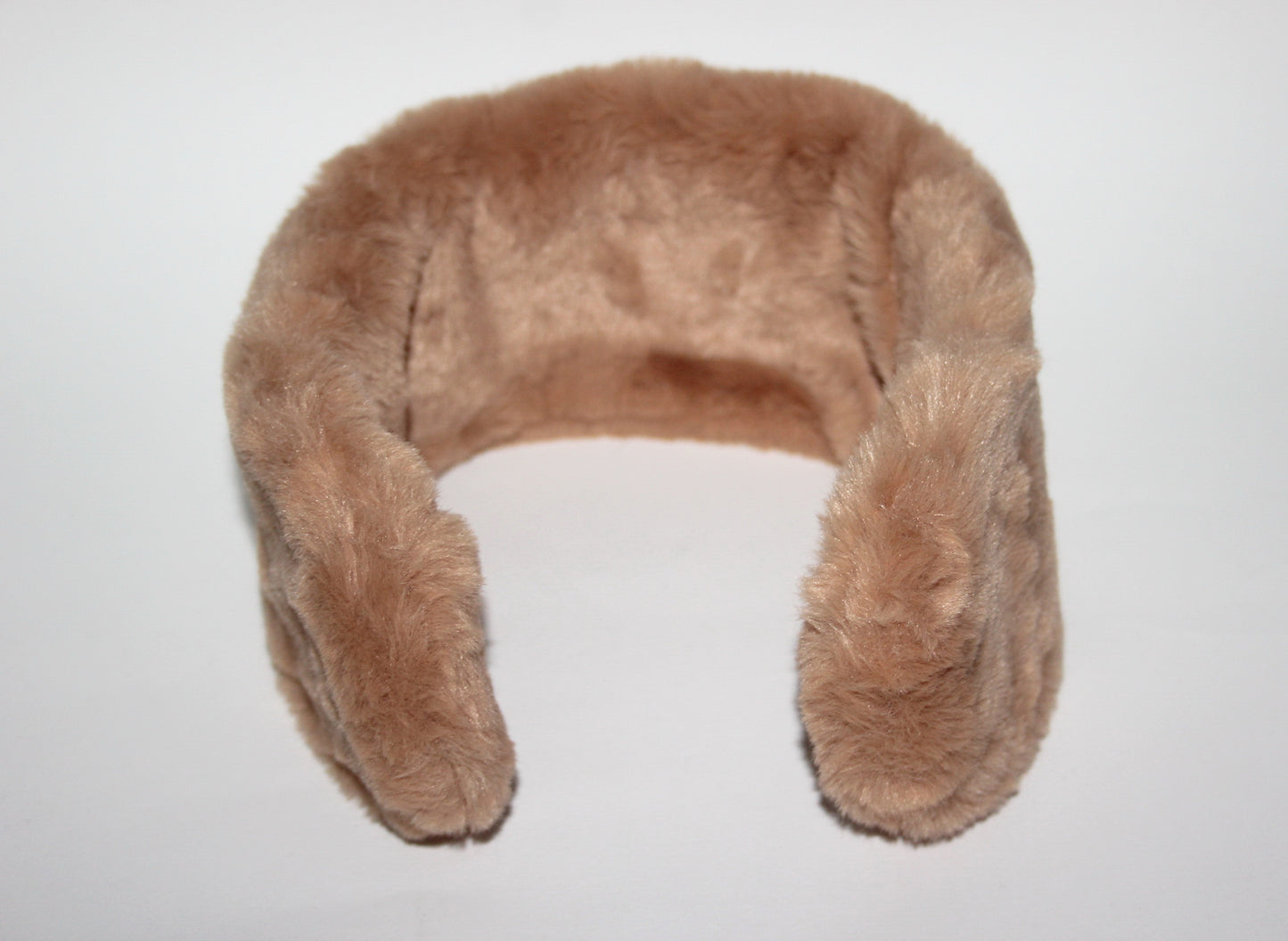 Light Brown earmuffs Rabbit faux fur headband turban Skiing headphones for women
