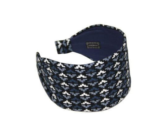 Flat headband for women Traditional hairband Dark Blue headwrap