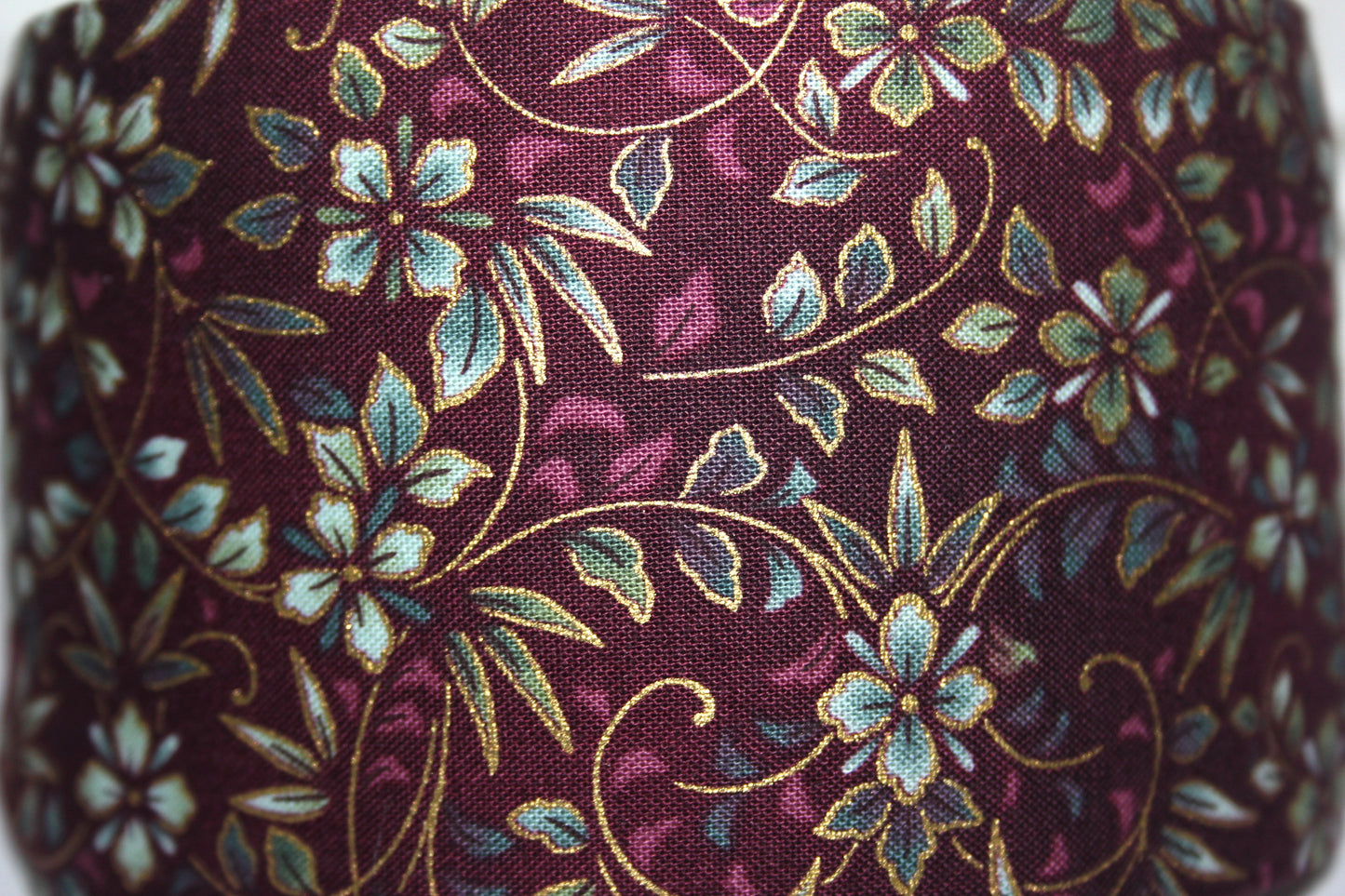 Dark Maroon cotton headband Flower print headcover