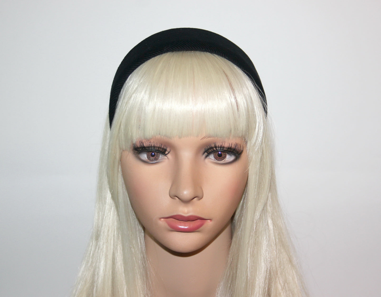 Black medium corduroy velvet headband, cotton velvet hairband, plastic free