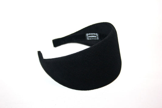 Black medium corduroy velvet headband, cotton velvet hairband, plastic free
