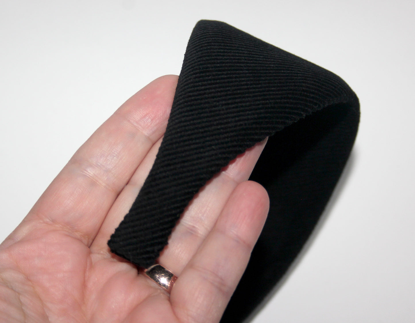 Black medium corduroy velvet headband, cotton velvet hairband, plastic free