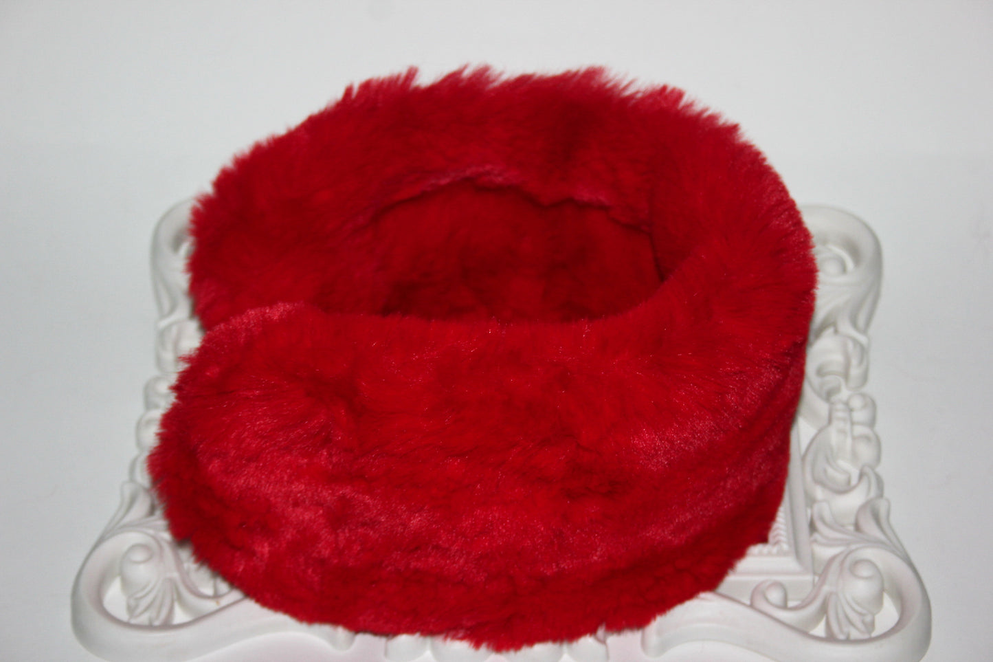 Red earmuffs Rabbit faux fur headband turban Skiing headphones for women