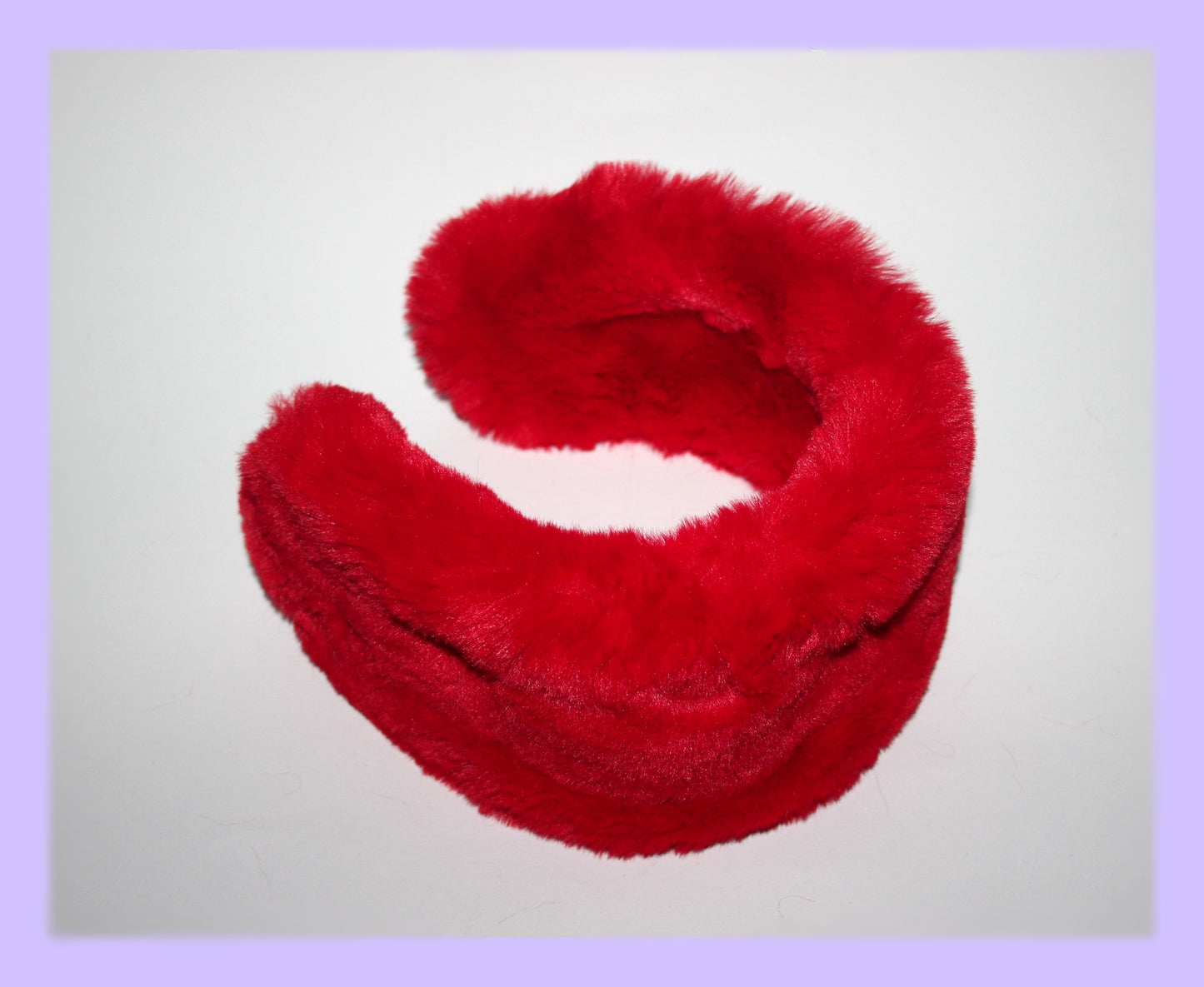 Red earmuffs Rabbit faux fur headband turban Skiing headphones for women