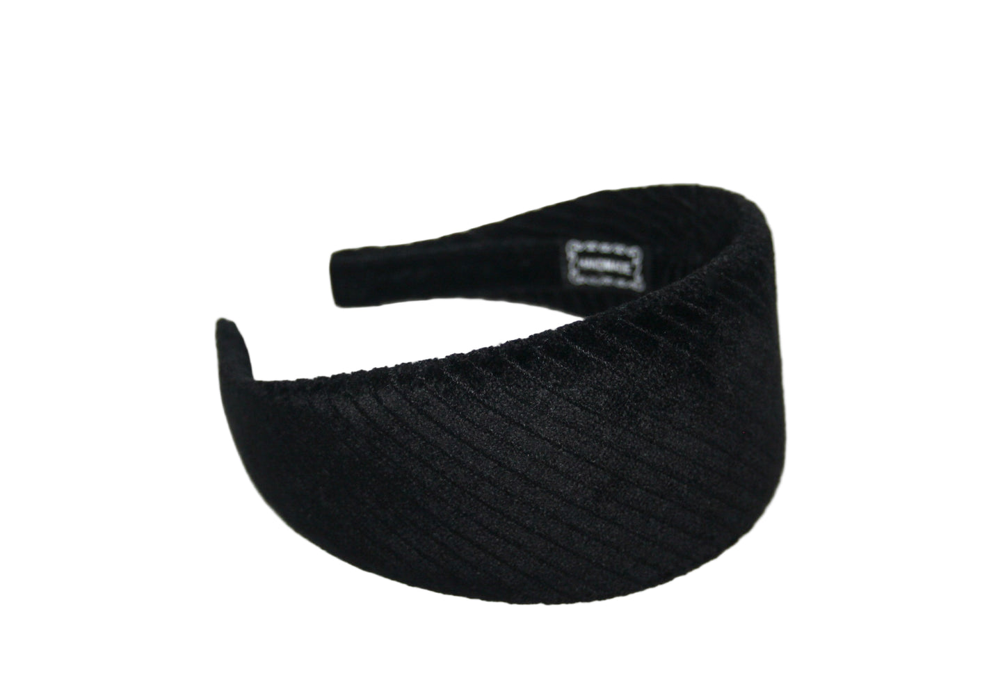 Black Large corduroy velvet cotton headband, plastic free