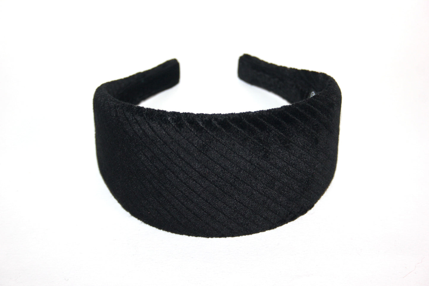 Black Large corduroy velvet cotton headband, plastic free