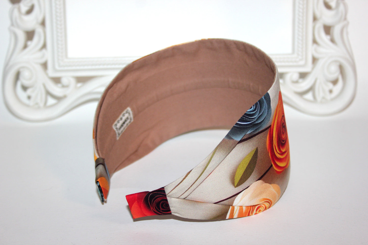 Headband for women Fabulous 3D roses print headcover Wide poly cotton hairband