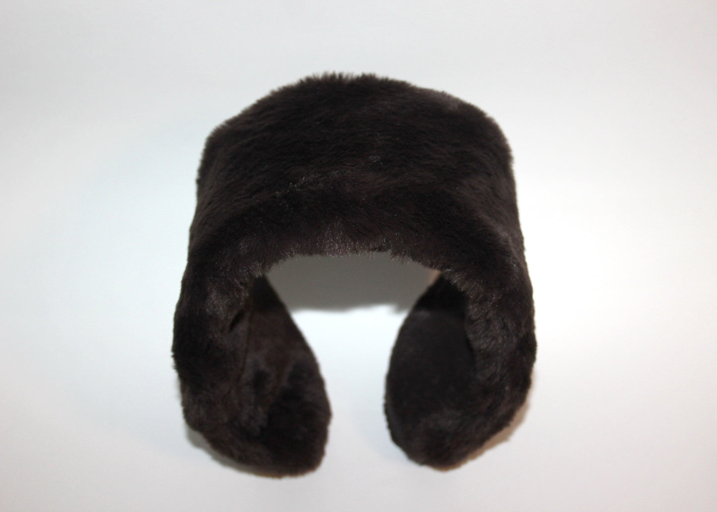 Dark Brown earmuffs Rabbit faux fur headband turban Skiing headphones for women