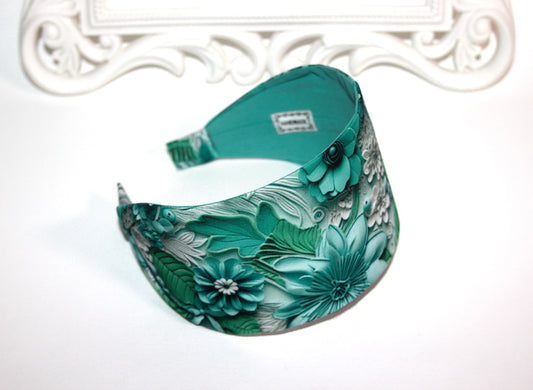 Headband for women 3D print headcover Wide poly cotton hairband
