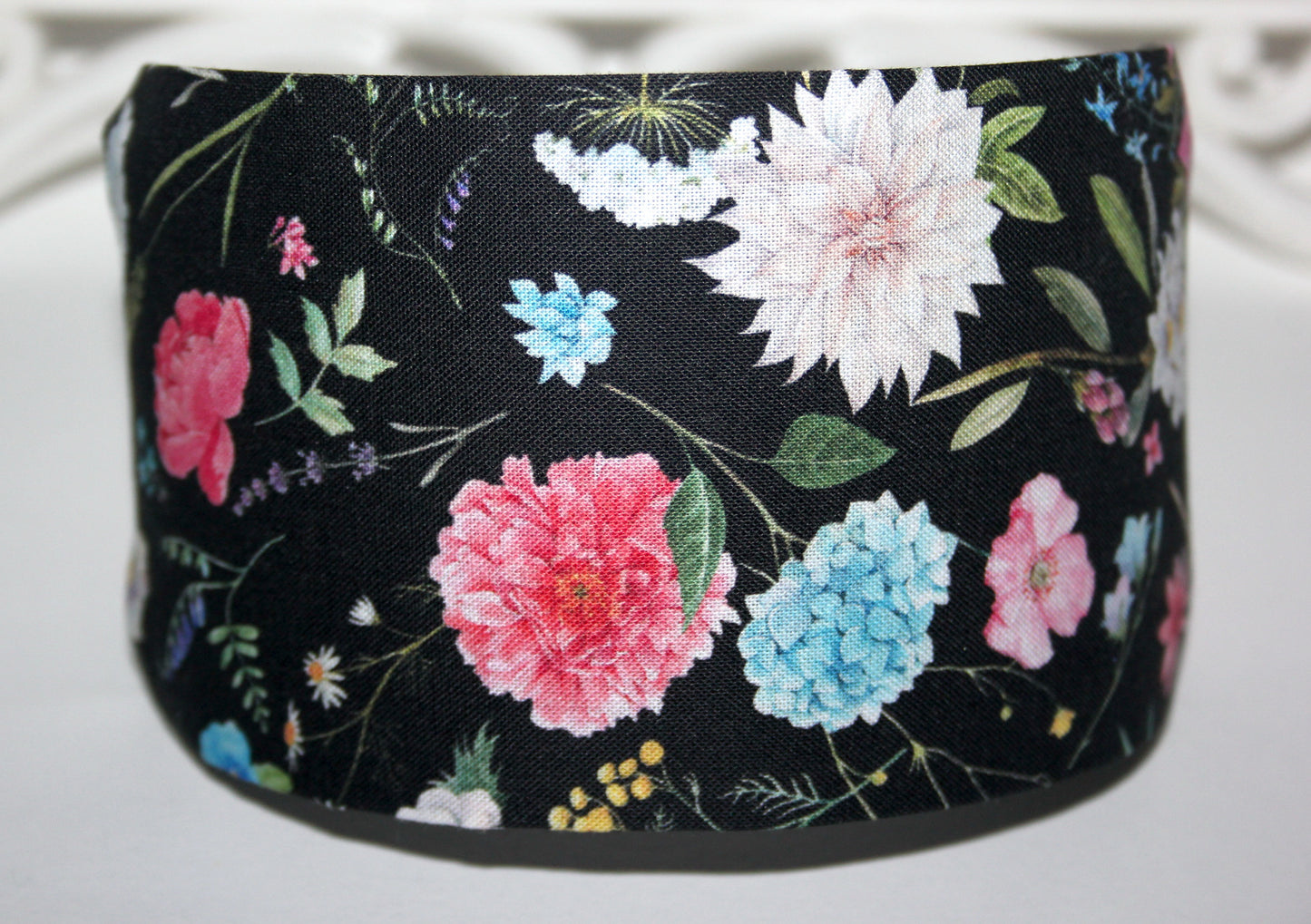 Garden flower print headband Boho fabric head scarf