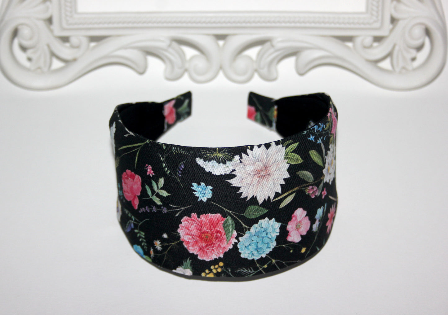 Garden flower print headband Boho fabric head scarf