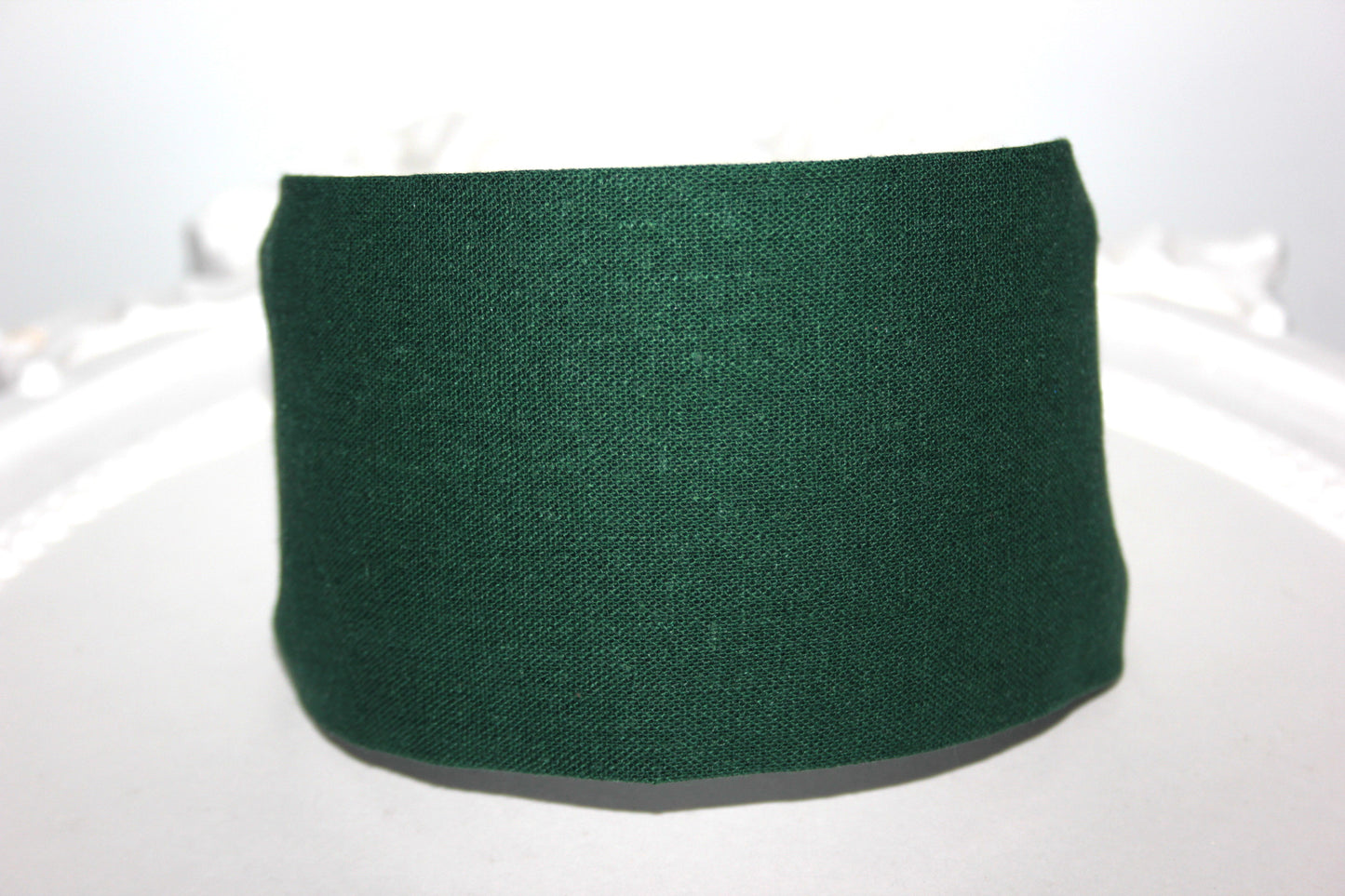 Linen headband women Dark Green head scarf