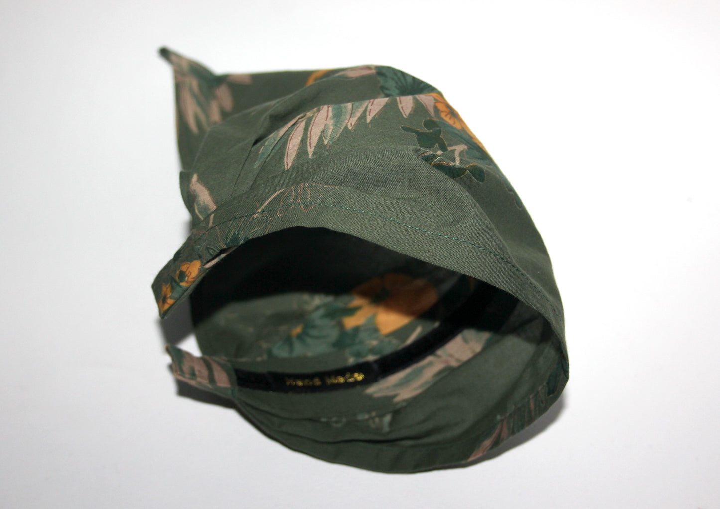 Army Green hair kerchief Batiste floral print bandana headband Summer head cover
