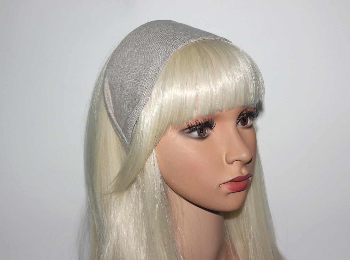 Natural linen headband for women Undyed head scarf