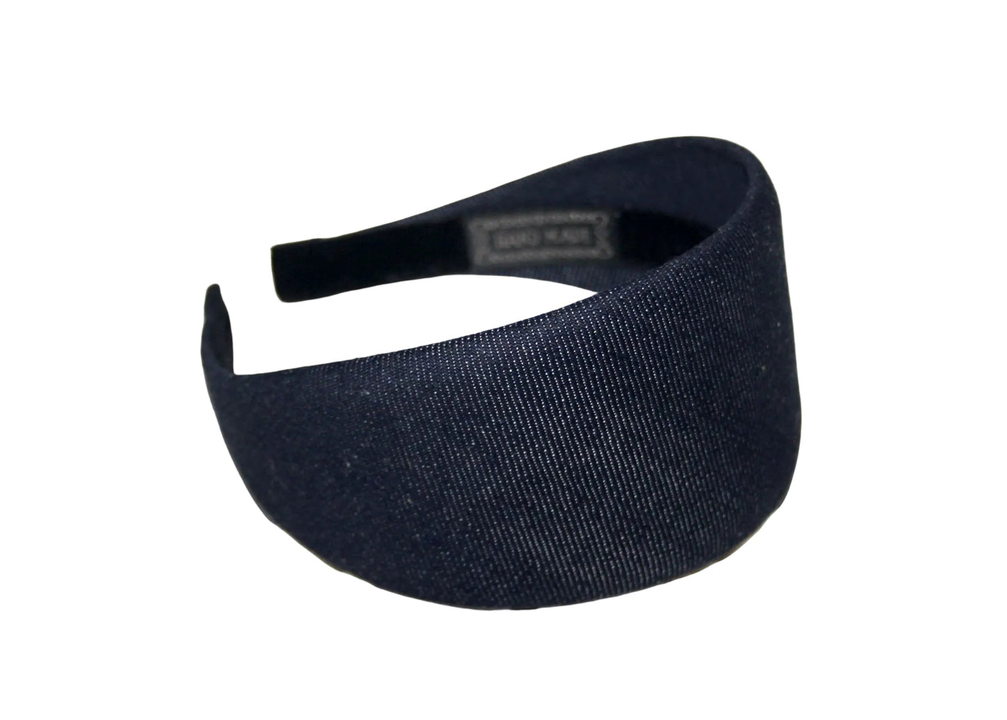 Dark Blue Denim headband Rockabilly jeans hairband, plastic free
