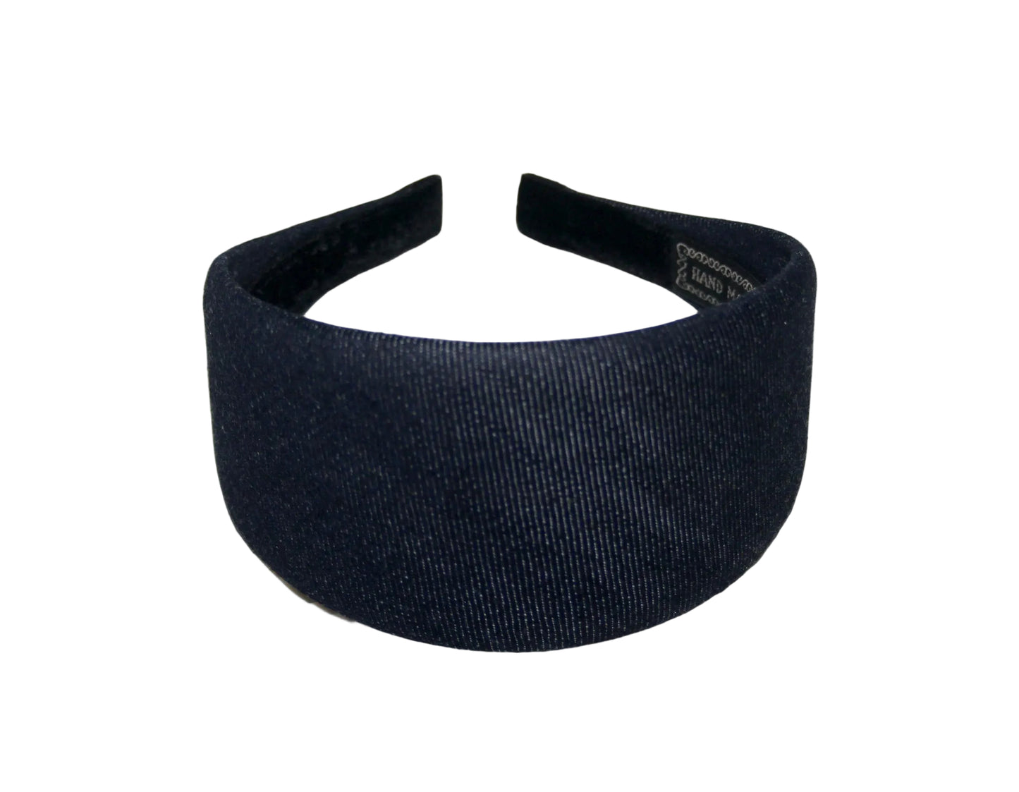 Dark Blue Denim headband Rockabilly jeans hairband, plastic free