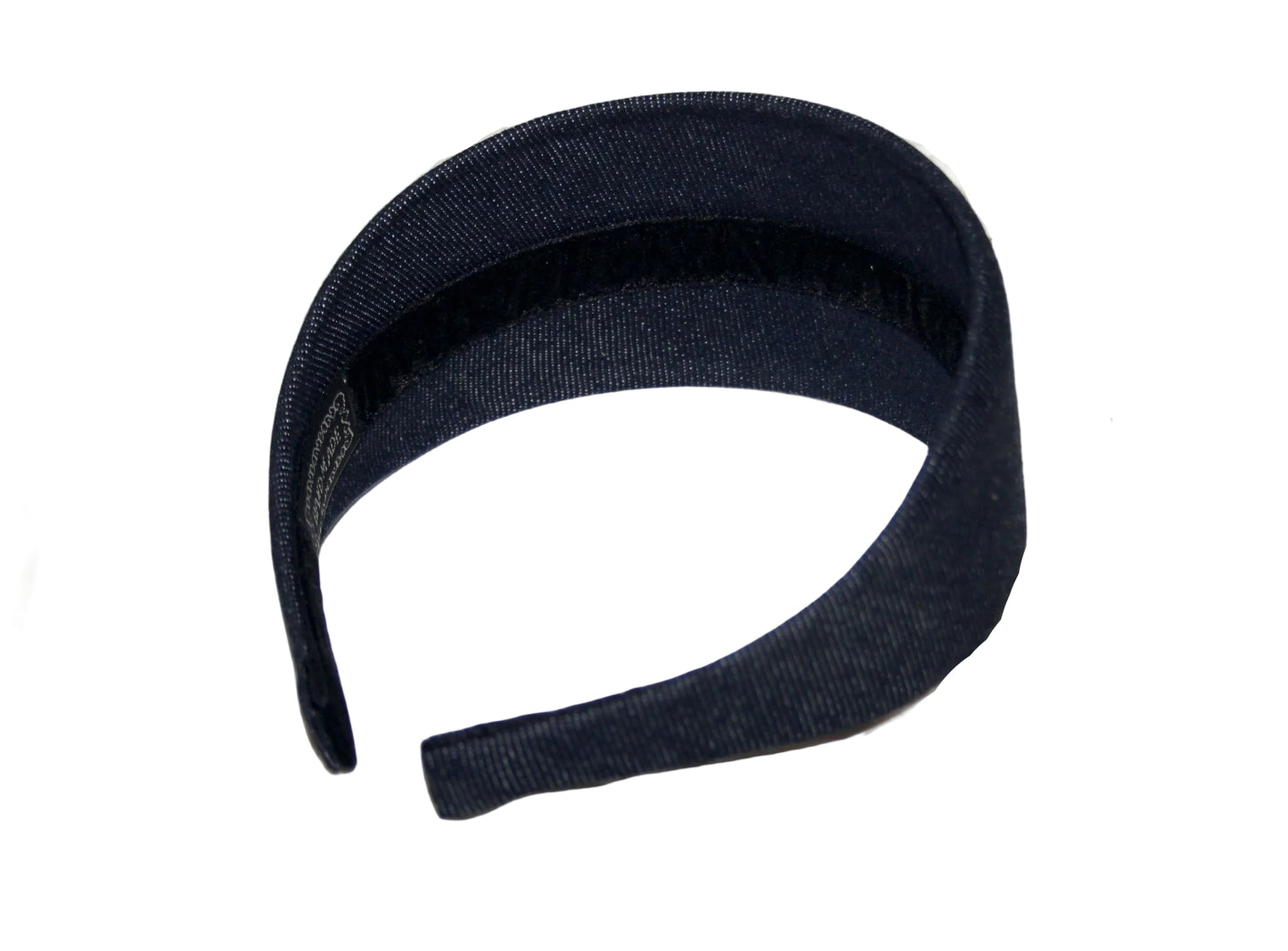 Dark Blue Denim headband Rockabilly jeans hairband, plastic free