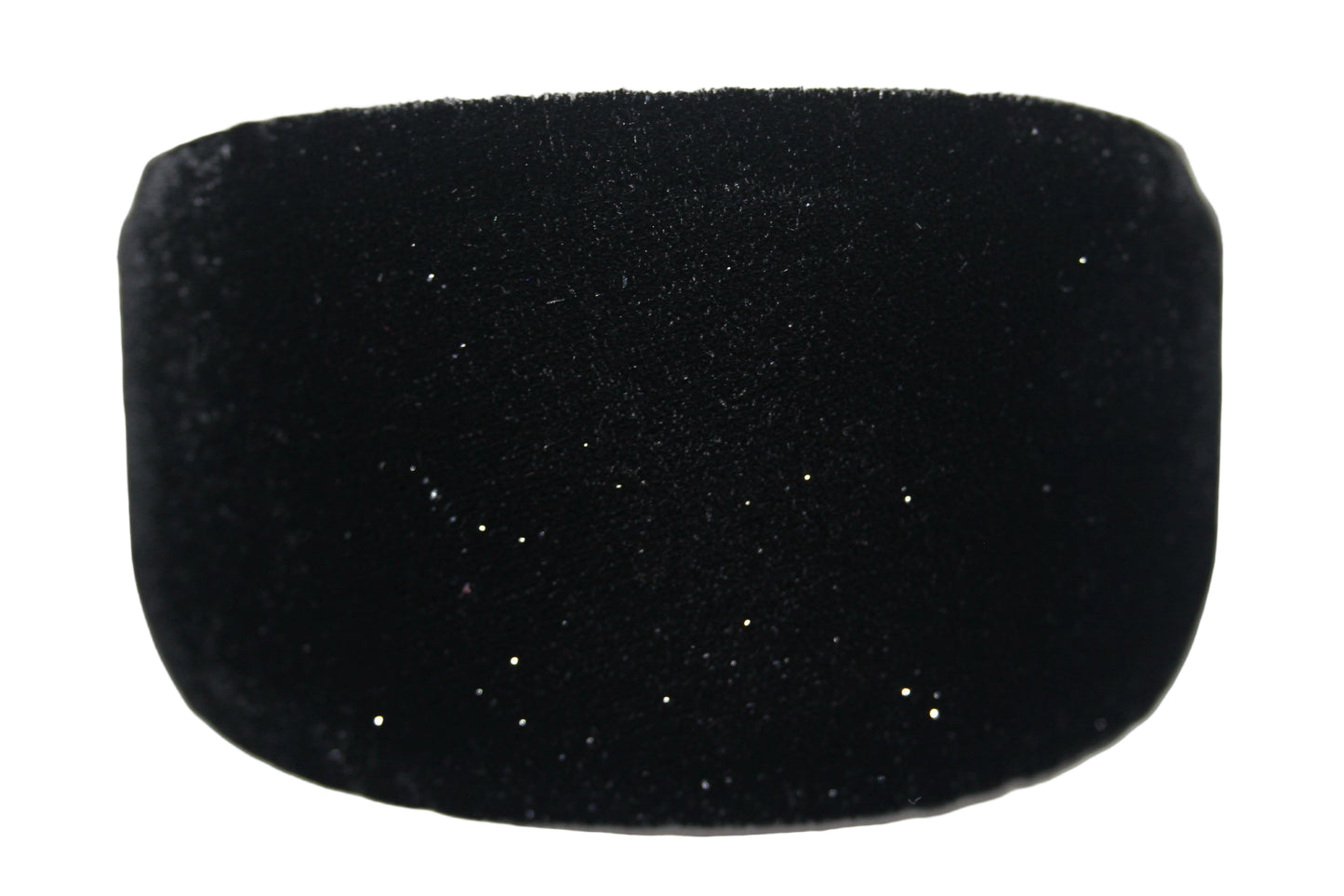 Black stardust velvet headband for women, plastic free