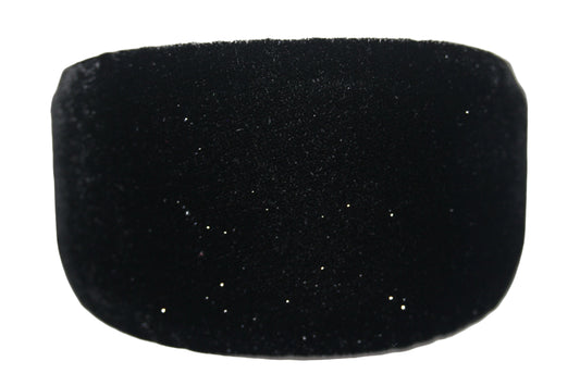 Black stardust velvet headband for women, plastic free