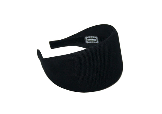 Black micro corduroy cotton headband for women, Plastic Free hairband