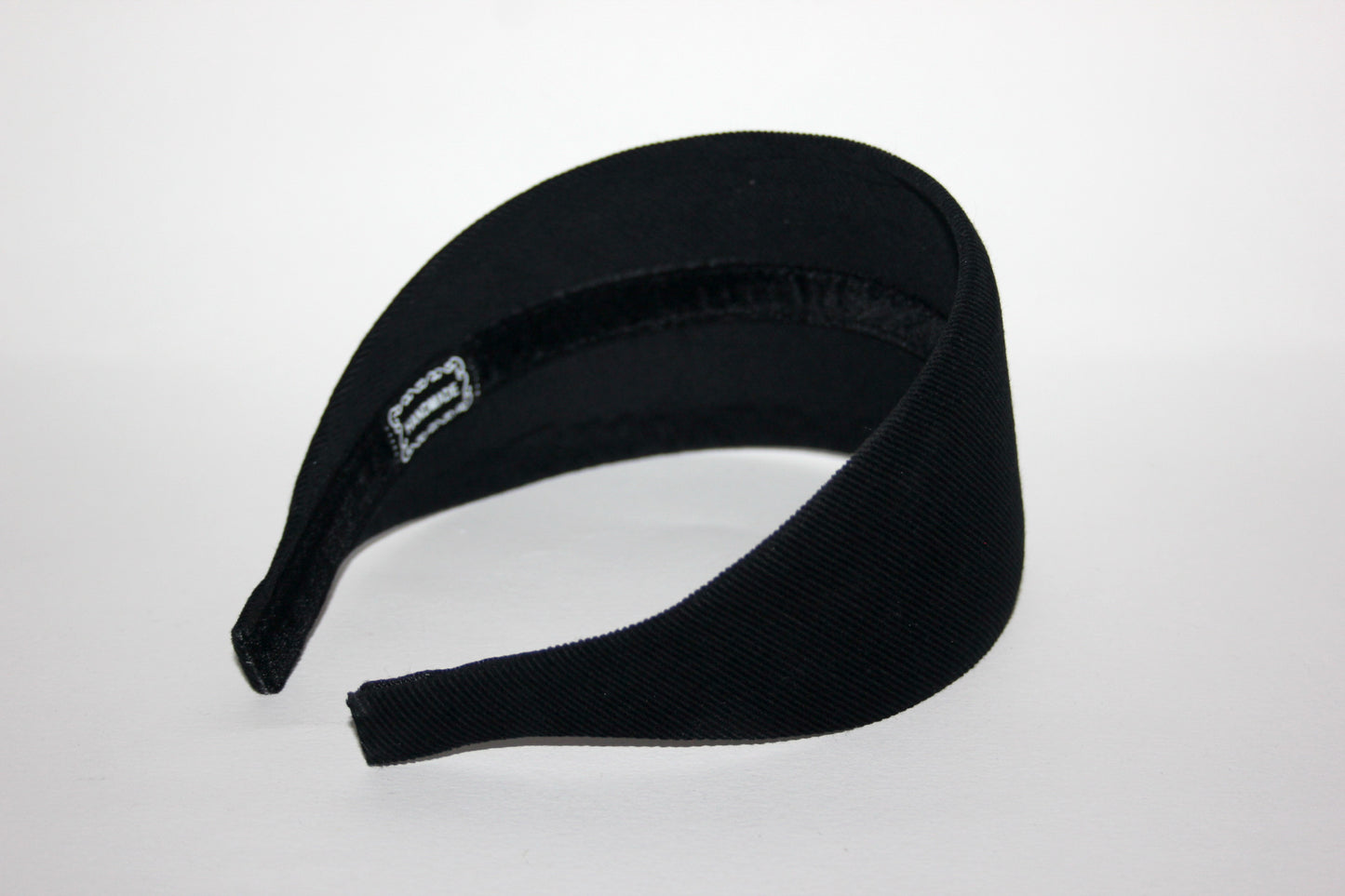 Black micro corduroy cotton headband for women, Plastic Free hairband