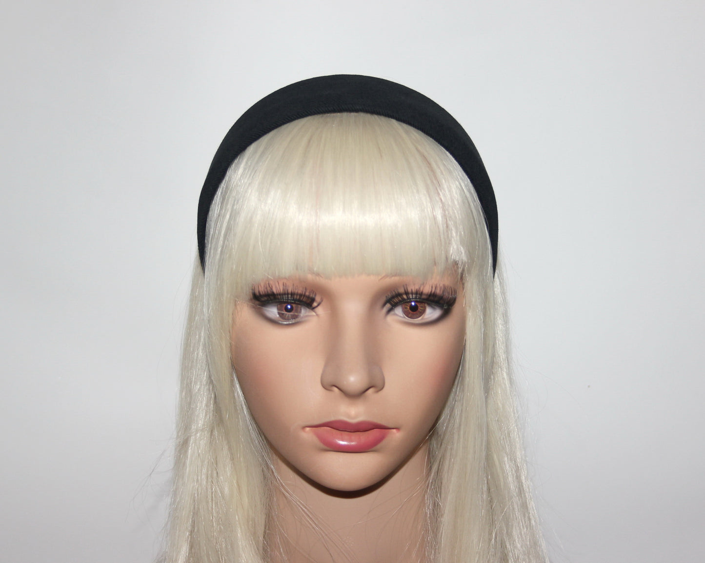 Black micro corduroy cotton headband for women, Plastic Free hairband