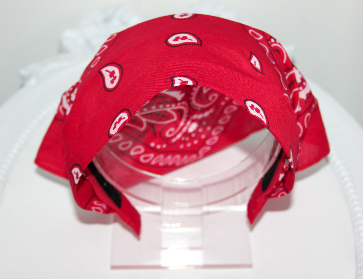 Red cotton triangle bandana Comfy hippie paisley headband