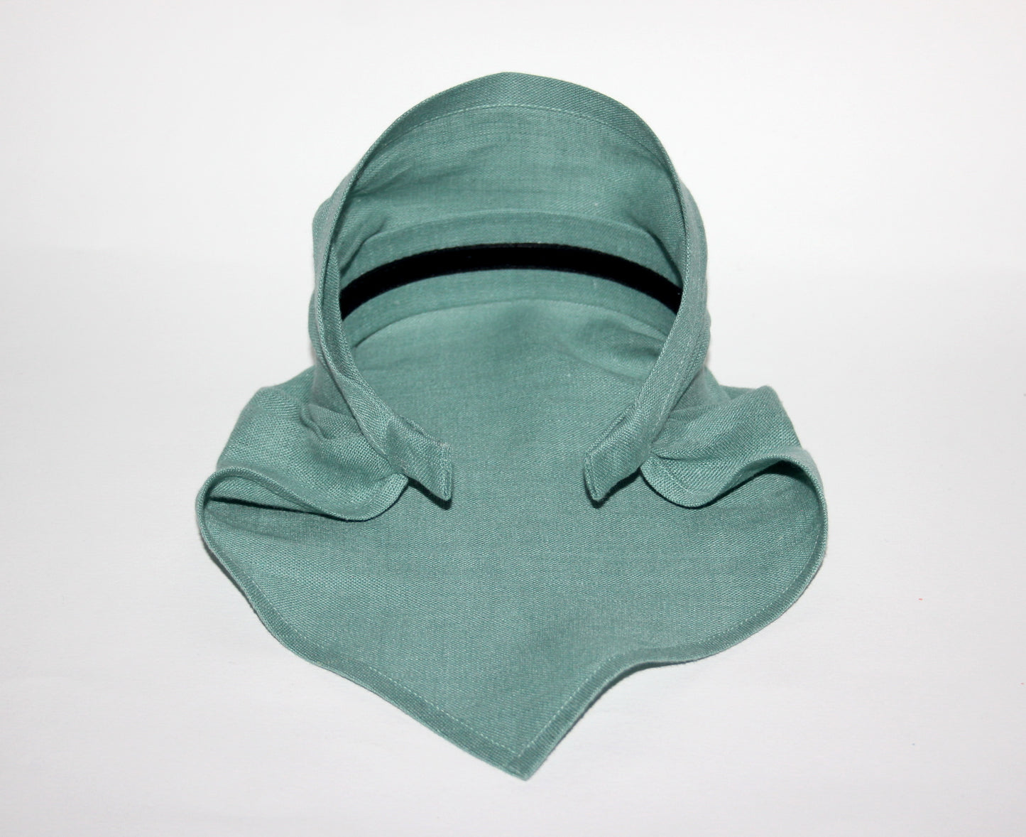 Eucalyptus green linen kerchief Triangle bandana headband Hippie hairband