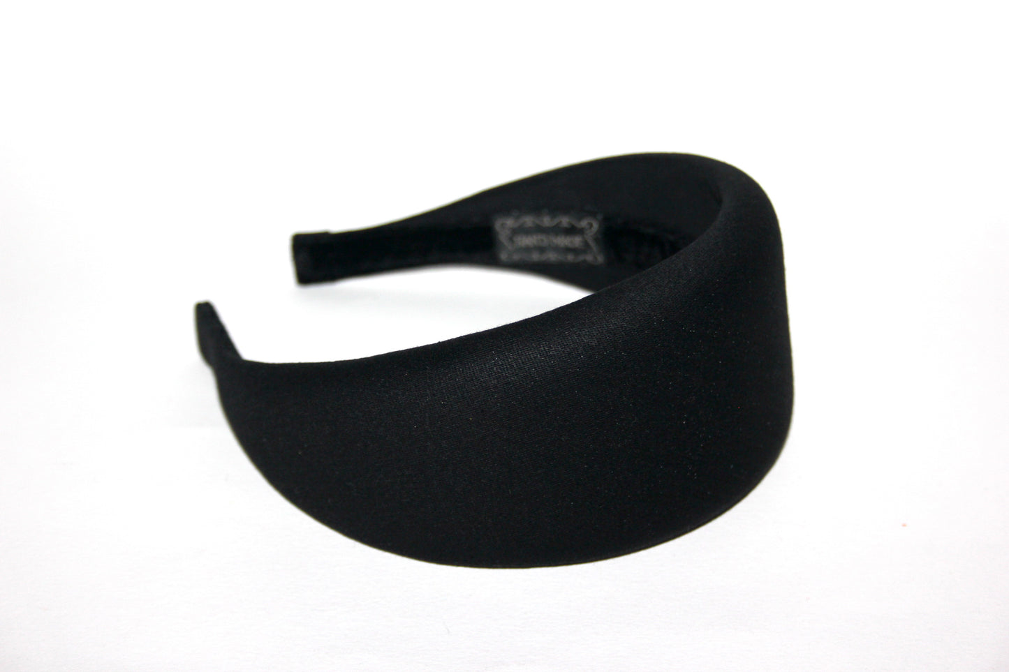Denim puffy hairband, Black padded headband for women, cotton thick hairband, plastic free