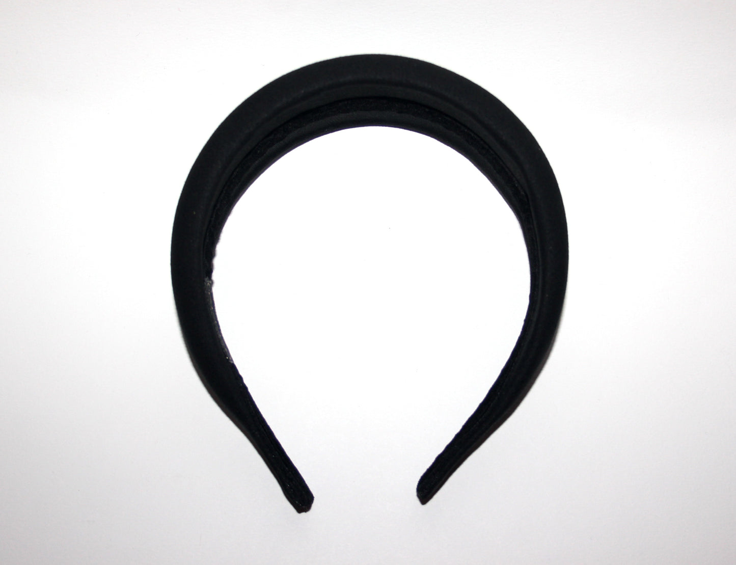 Denim puffy hairband, Black padded headband for women, cotton thick hairband, plastic free